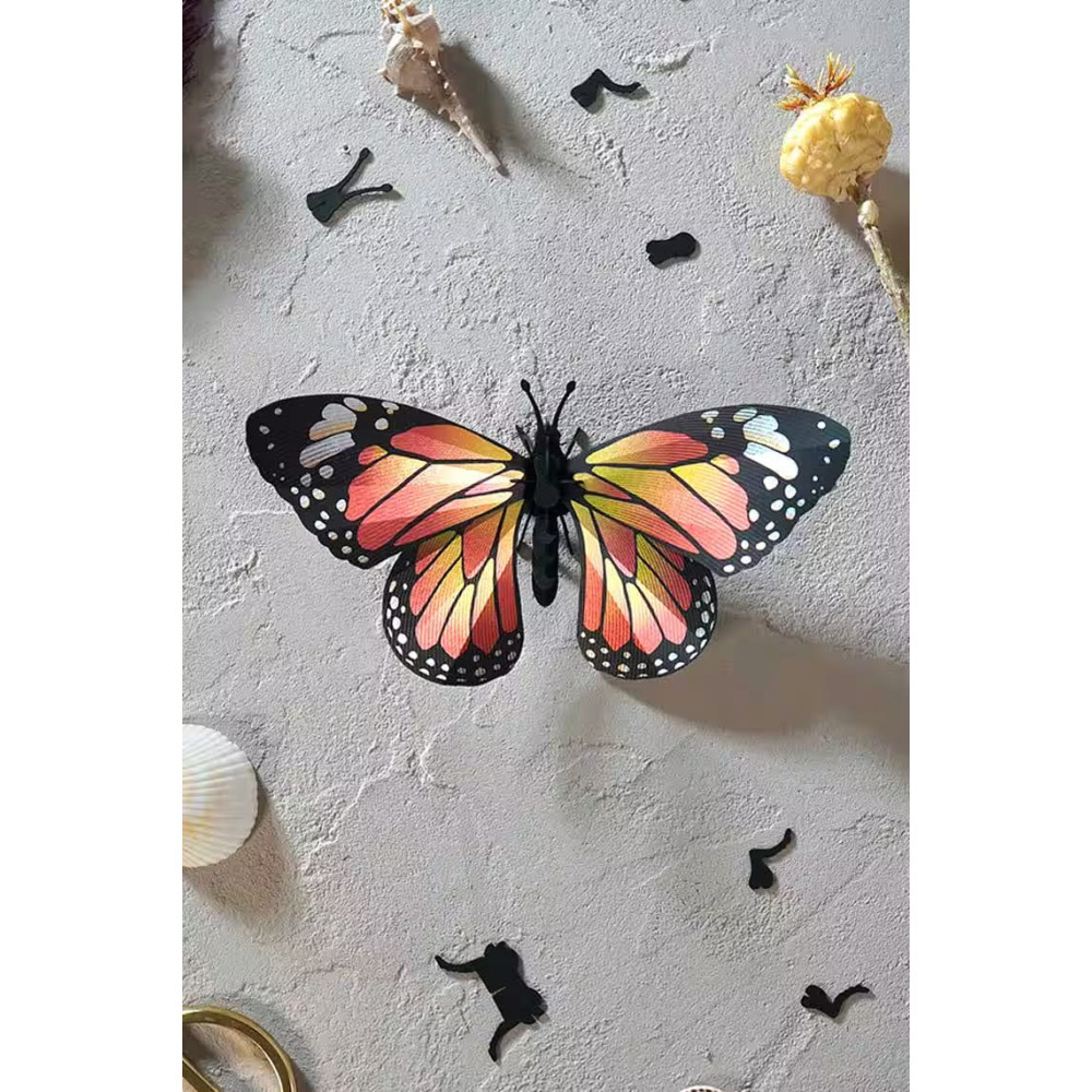 Assembli 3D Paper Butterfly Monarch (10 x 20 x 6,5 cm)