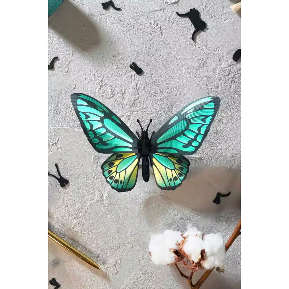 Assembli 3D Paper Butterfly Green Birdwing (12 x 17 x 5,5 cm)