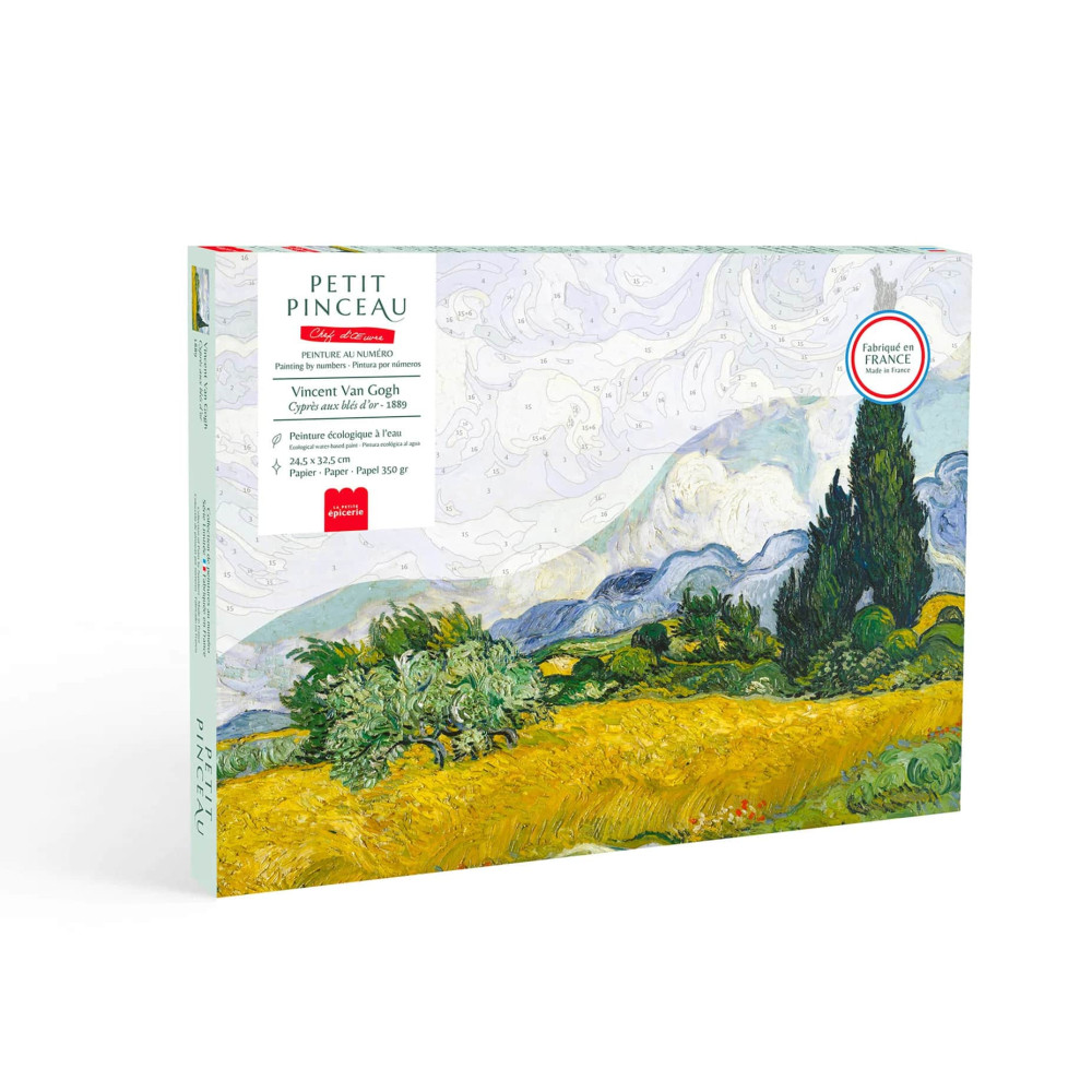Petite Epicerie Σετ Ζωγραφικής με Αριθμούς - Cypresses with Golden Wheat, Vincent Van Gogh