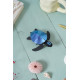 Assembli 3D Paper Sea Turtle baby - Azure Blue Metallic (10,5 x 10 x 4 cm)