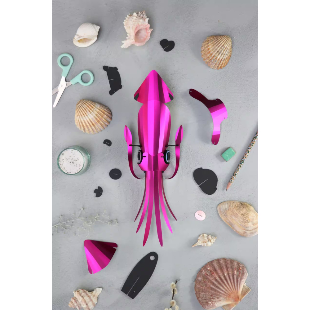 Assembli 3D Paper Squid -Pink Metallic (25 x 15,5 x 5,5 cm)