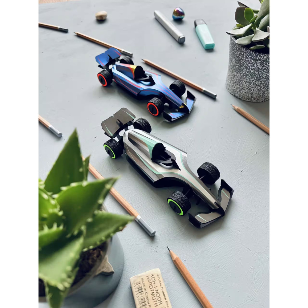 Assembli 3D Paper Race Car - Racing Green (19,5 x 8 cm)