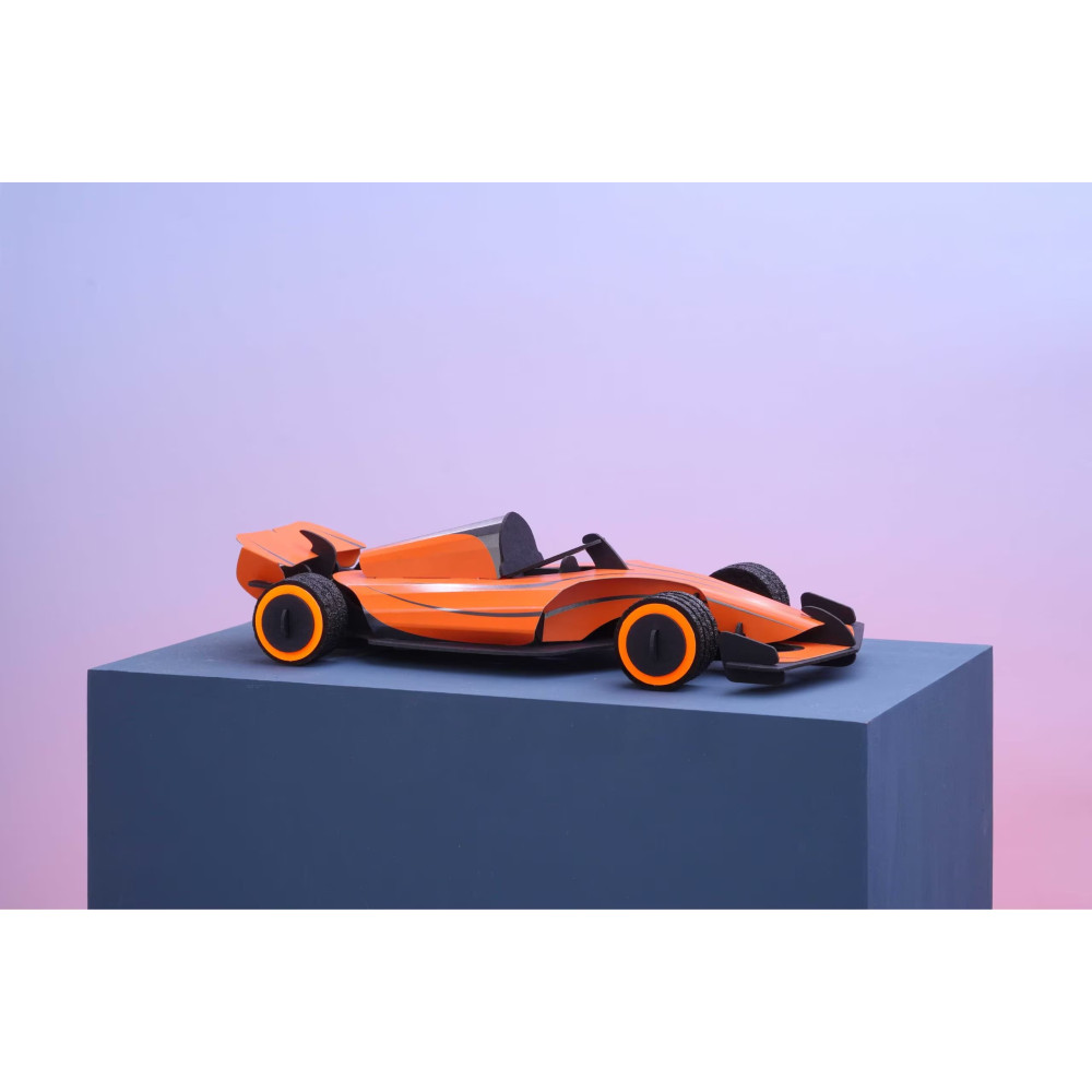 Assembli 3D Paper Race Car - Flaming Orange (19,5 x 8 cm)
