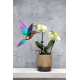 Assembli 3D Paper Colibri - Green Purple (18 x 20 x 10 cm)