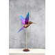 Assembli 3D Paper Colibri - Green Purple (18 x 20 x 10 cm)