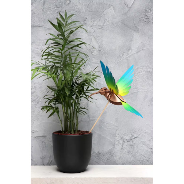 Assembli 3D Paper Colibri - Yellow Green (18 x 20 x 10 cm)