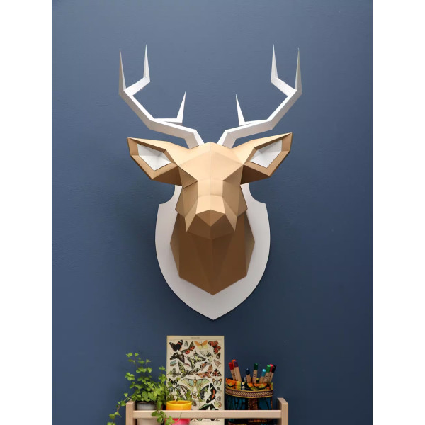 Assembli 3D Paper Deer - Caramel Brown (64 x 44 x 34 cm)