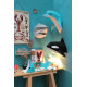 Assembli 3D Paper Dolphin - Maritime Blue (43 x 37 x 47 cm)