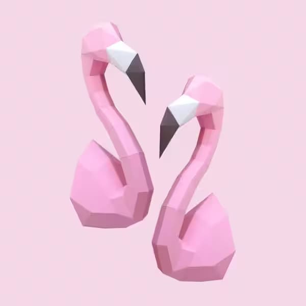 Assembli 3D Paper Flamingo (55 x 20 x 38 cm)