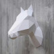 Assembli 3D Paper Horse Unicorn - Soft Pink (55 x 23 x 55 cm)