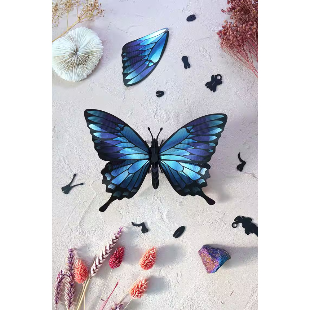 Assembli 3D Paper Butterfly Blue Mountain (13 x 18 x 5 cm)