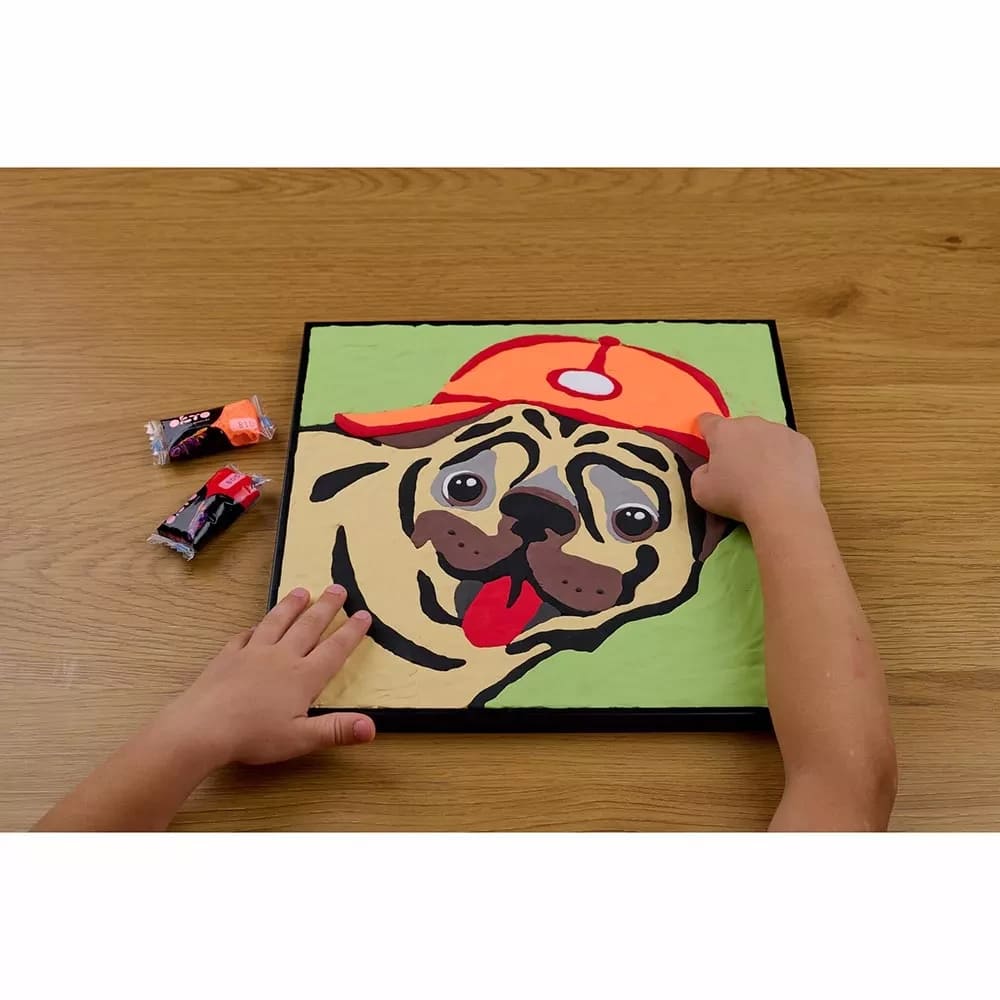 DIY Δημιουργικό Σετ Ζωγραφικής 3D με Πηλό Σκυλάκι Παγκ