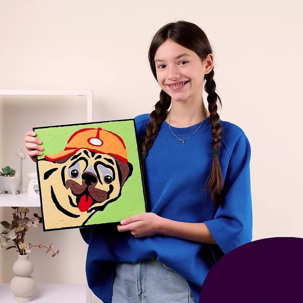 DIY Δημιουργικό Σετ Ζωγραφικής 3D με Πηλό Σκυλάκι Παγκ