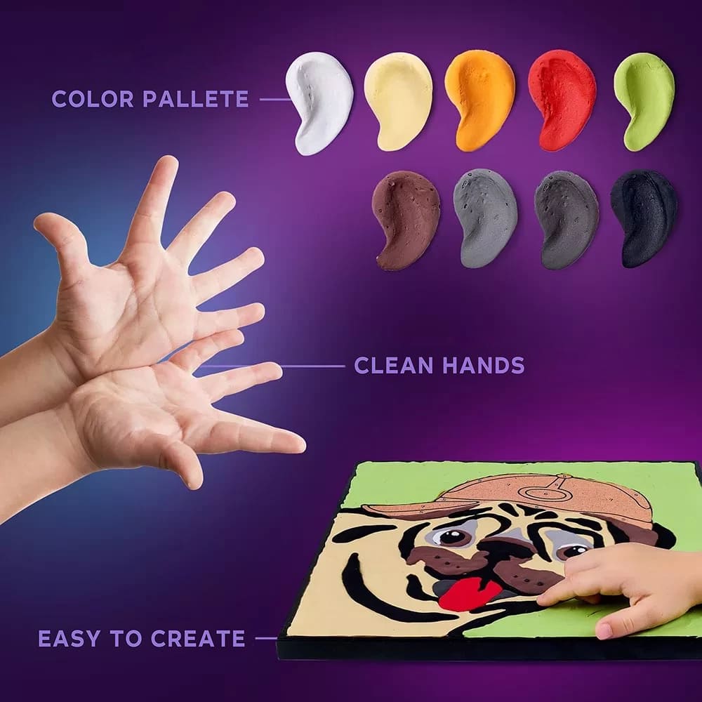 DIY Δημιουργικό Σετ Ζωγραφικής 3D με Πηλό Σκυλάκι Παγκ