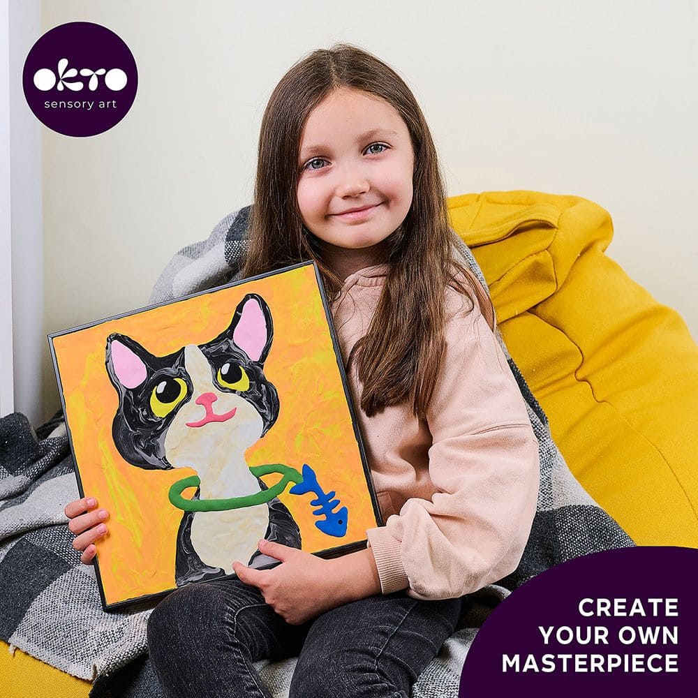 DIY Δημιουργικό Σετ Ζωγραφικής 3D με Πηλό Γάτα