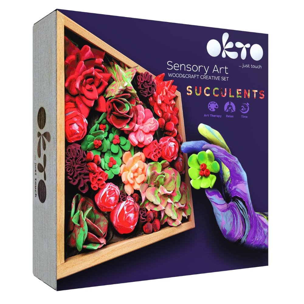 DIY Δημιουργικό Σετ Κατασκευής με Πηλό Wood & Craft Succulents Passion