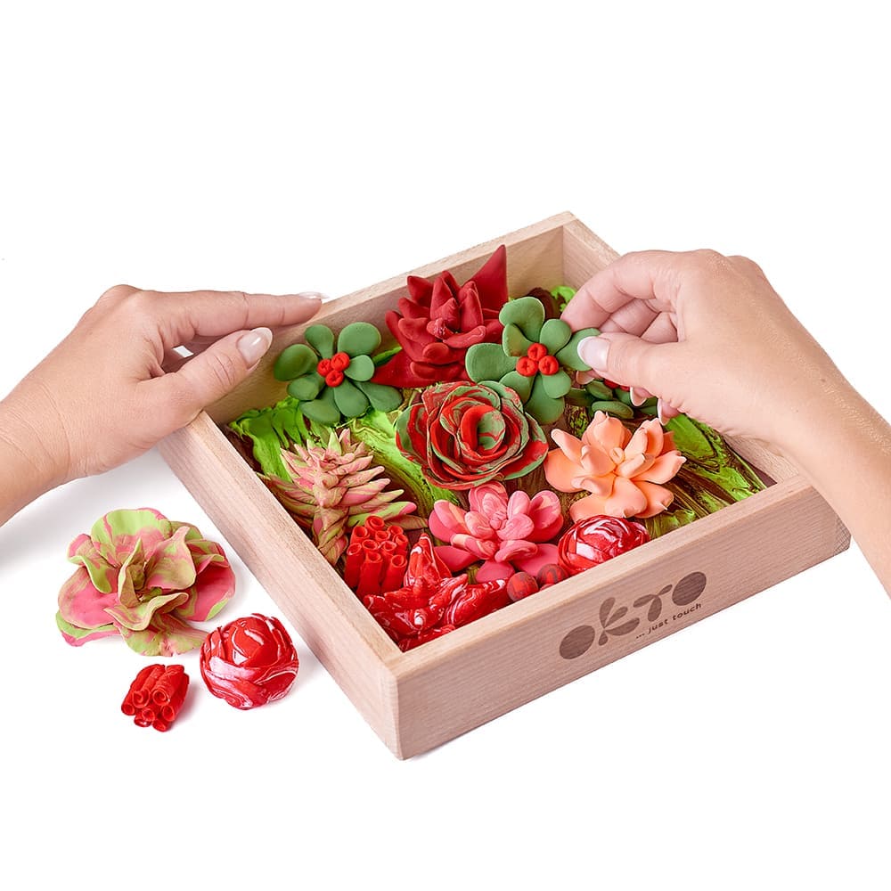 DIY Δημιουργικό Σετ Κατασκευής με Πηλό Wood & Craft Succulents Passion