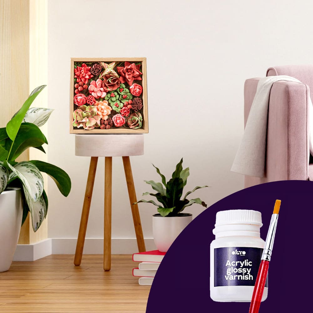 DIY Δημιουργικό Σετ Κατασκευής με Πηλό Wood & Craft Succulents Passion