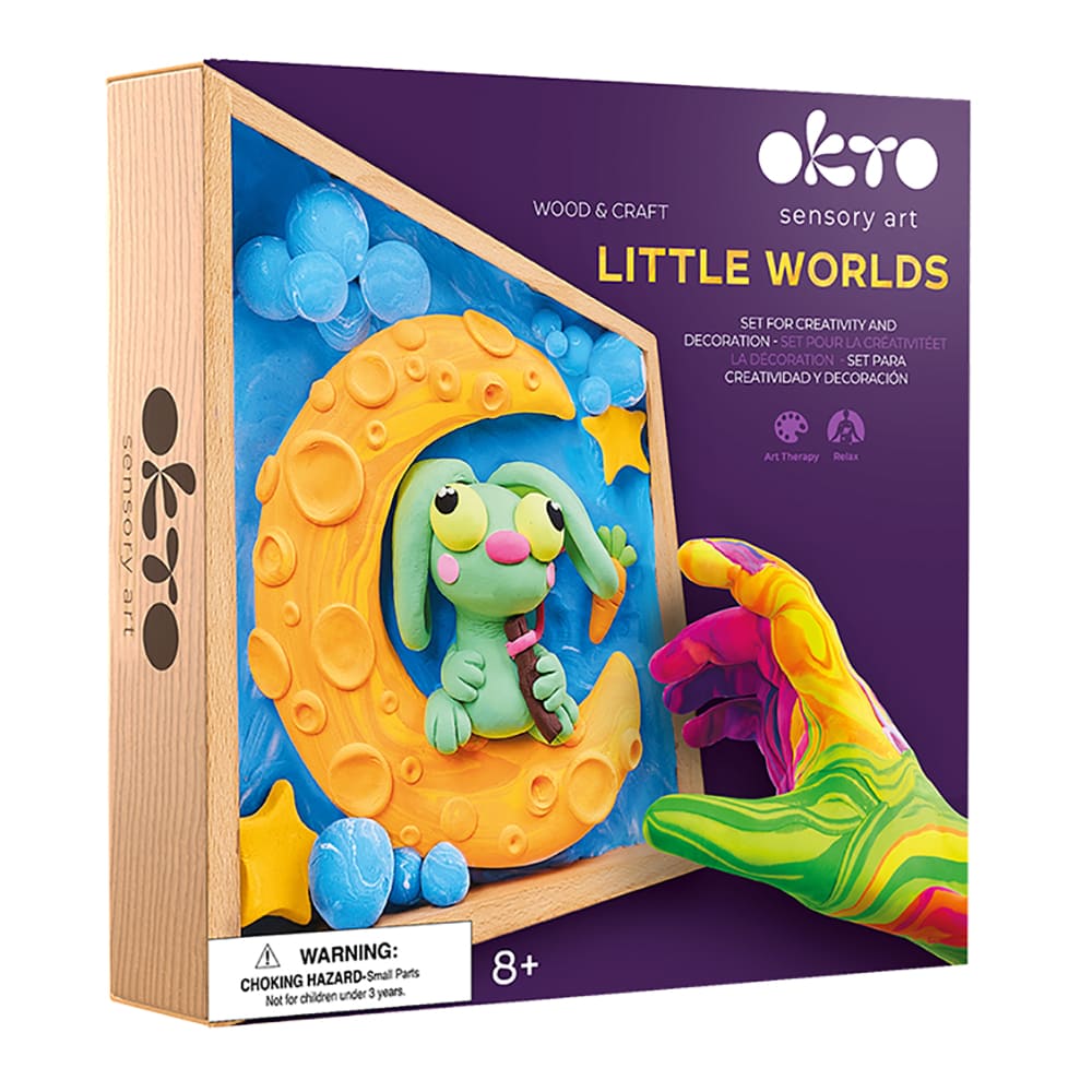 DIY Δημιουργικό Σετ Κατασκευής με Πηλό Wood & Craft Little Worlds Λαγουδάκι στο Φεγγάρι