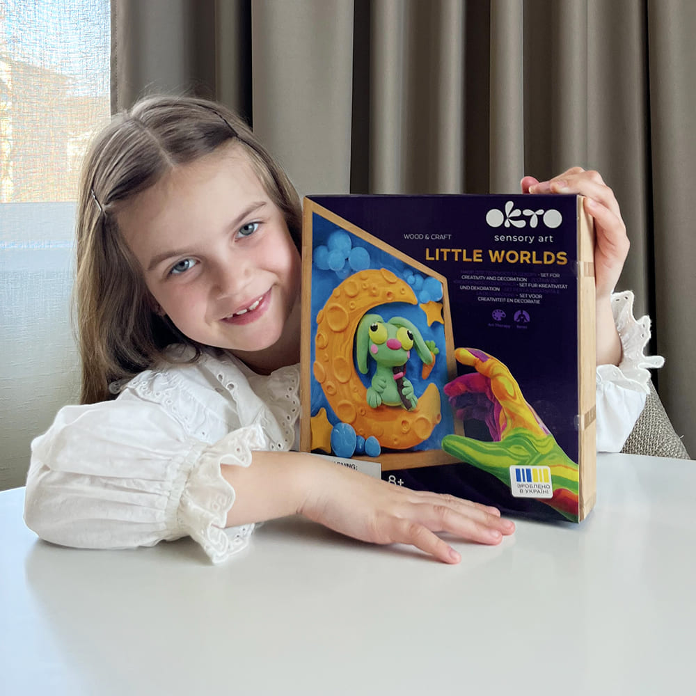 DIY Δημιουργικό Σετ Κατασκευής με Πηλό Wood & Craft Little Worlds Λαγουδάκι στο Φεγγάρι