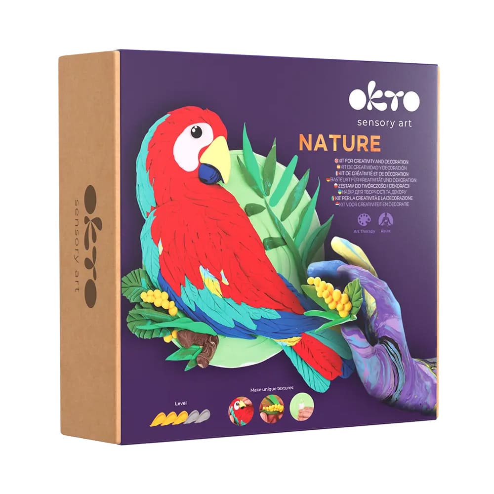 DIY Δημιουργικό Σετ Ζωγραφικής 3D με Πηλό Παπαγάλος Μακάο