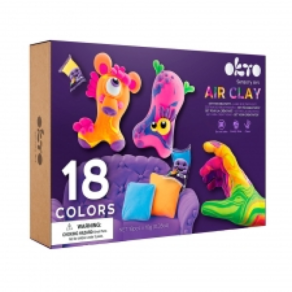 Σετ Δημιουργίας με Πηλό 18 Χρώματα