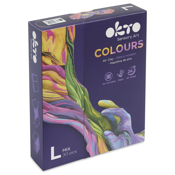 Σετ 30 τμχ Πηλό Αέρα σε 15 Χρώματα