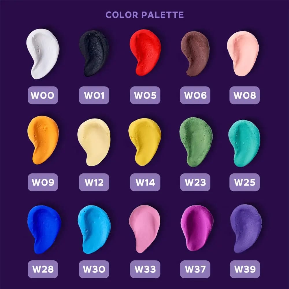 Σετ 30 τμχ Πηλό Αέρα σε 15 Χρώματα