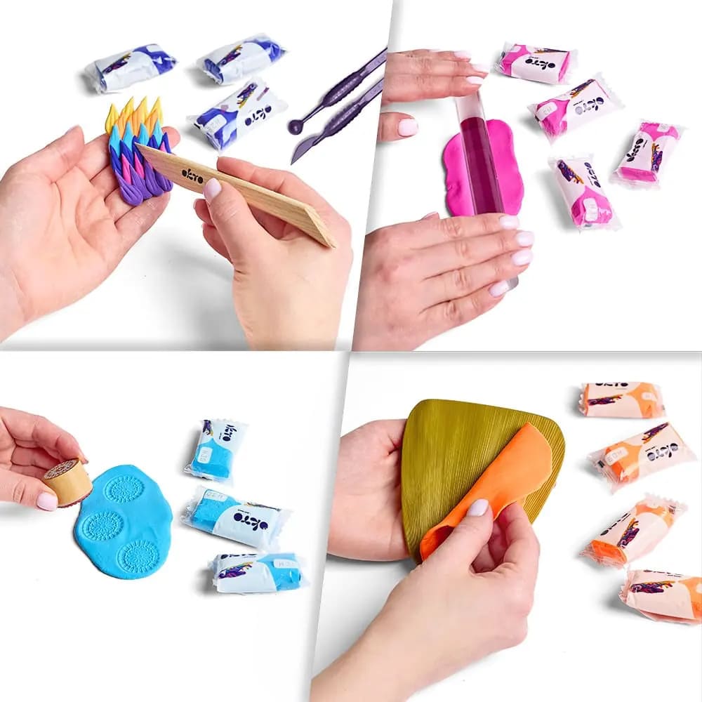 Σετ 30 τμχ Πηλό Αέρα σε 15 Χρώματα