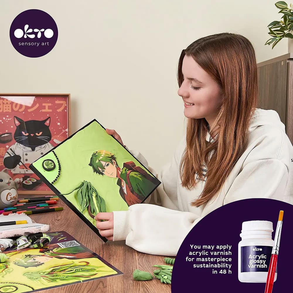 DIY Δημιουργικό Σετ Ζωγραφικής 3D με Πηλό Manga το Στοιχείο της Γης