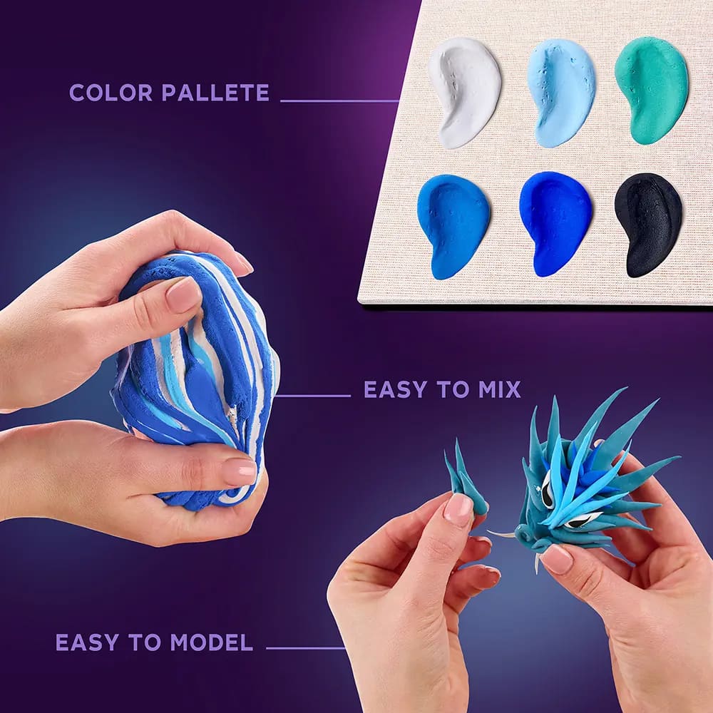 DIY Δημιουργικό Σετ Ζωγραφικής 3D με Πηλό Manga το Στοιχείο του Νερού