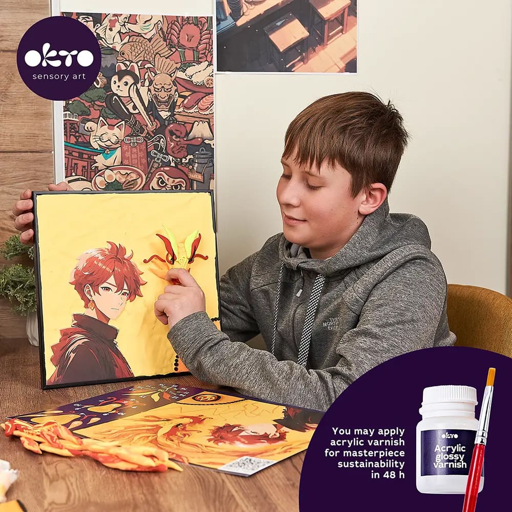 DIY Δημιουργικό Σετ Ζωγραφικής 3D με Πηλό Manga το Στοιχείο της Φωτιάς