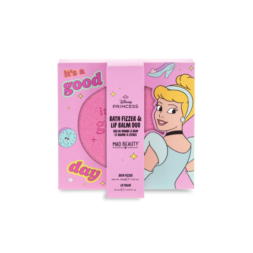 Mad Beauty Princess Express Yourself Bath Fizzer & Lip Balm Set - Cinderella