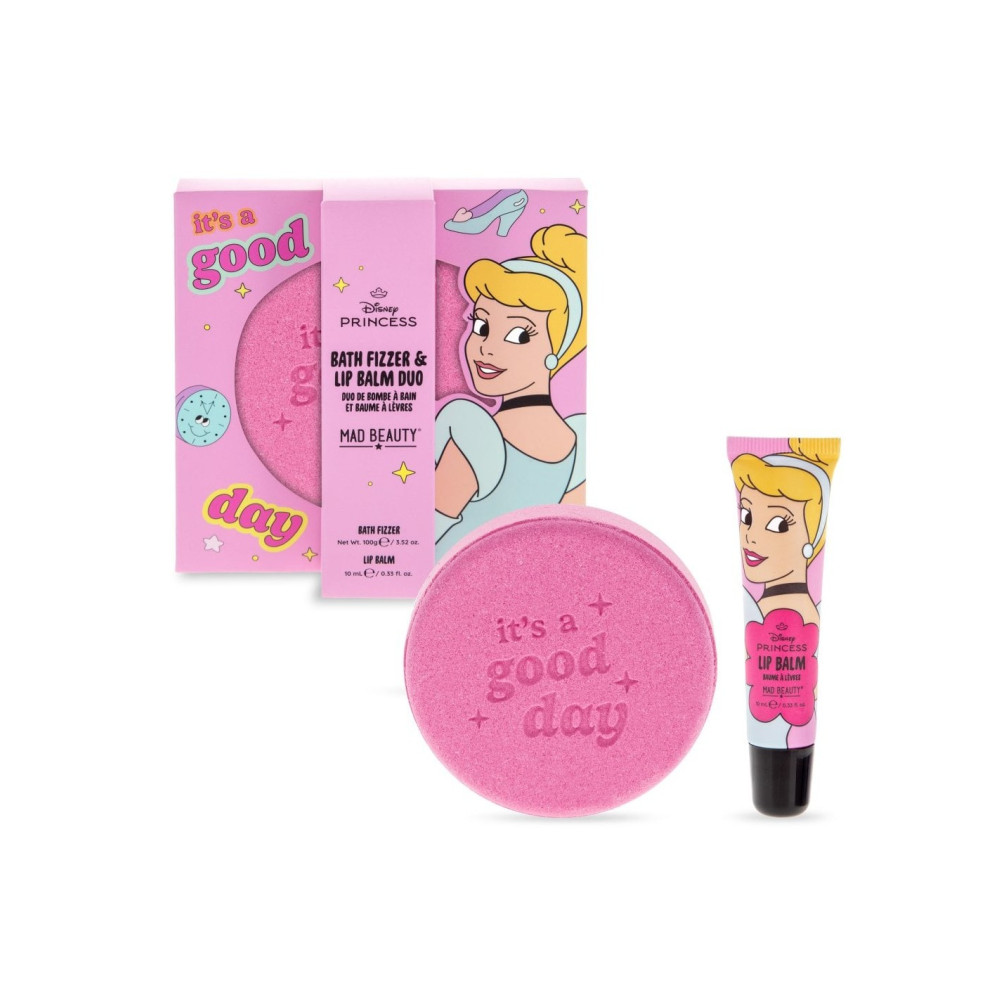 Mad Beauty Princess Express Yourself Bath Fizzer & Lip Balm Set - Cinderella
