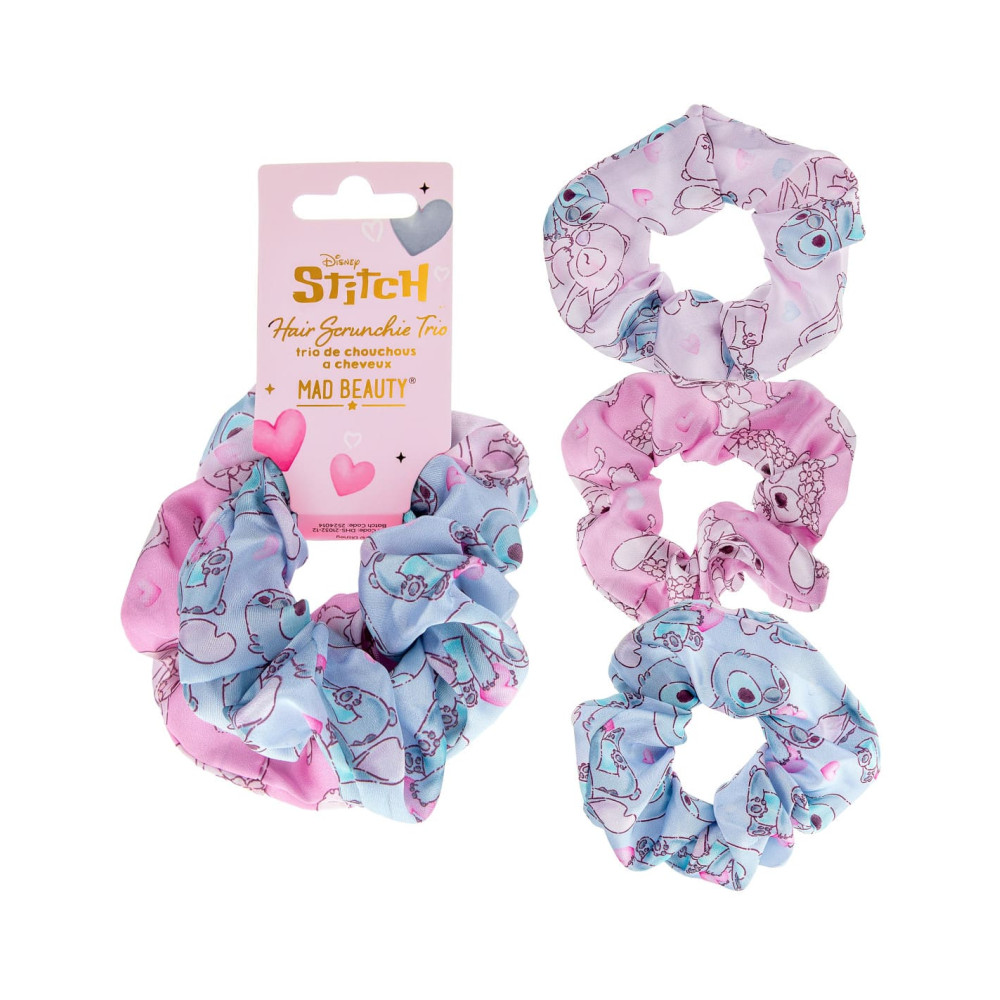 Mad Beauty Heart Stitch Scrunchie Trio