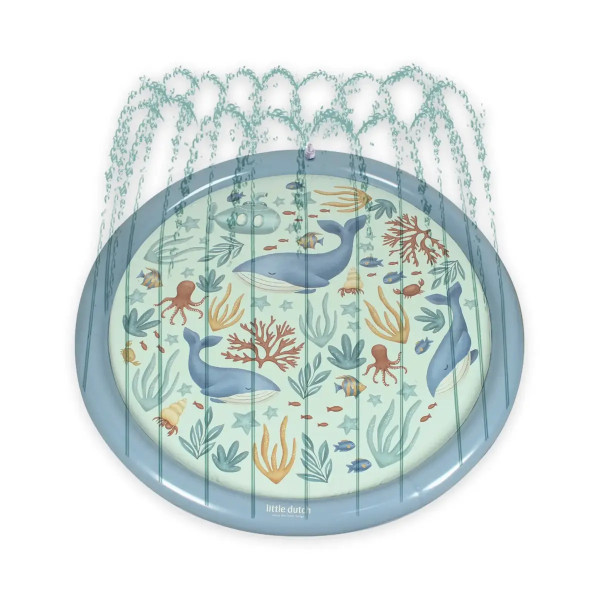 Little Dutch Φουσκωτό Στρώμα Παιχνιδιού Sprinkler Ocean World Μπλε 150 εκ.