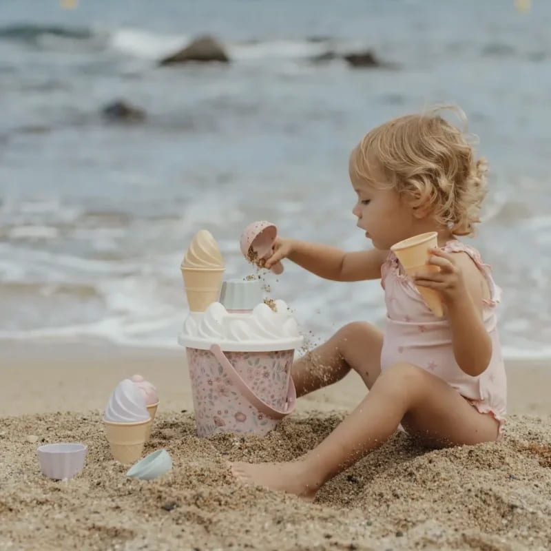 Little Dutch Σετ Κουβαδάκια Παραλίας 14τμχ Ice Cream Dreamy Mermaid Ροζ