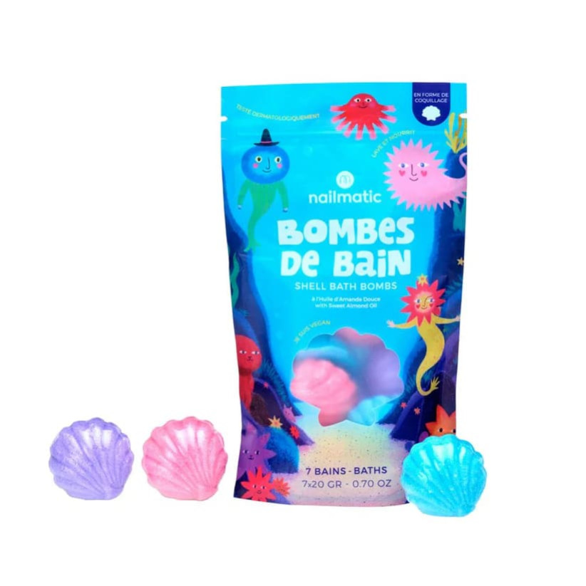 Nailmatic Σετ 7 Bath Bombs με Αμυγδαλέλαιο - Κοχύλι