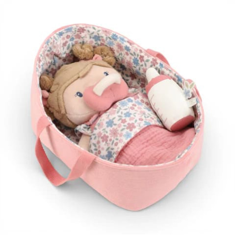 Little Dutch Υφασμάτινο Μωρό σε Καλαθούνα Rosa (30εκ)