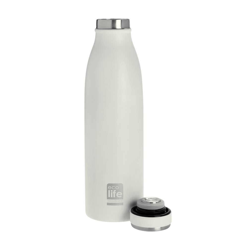 EcoLife Slim Ανοξείδωτο Μπουκάλι Θερμός White 500ml