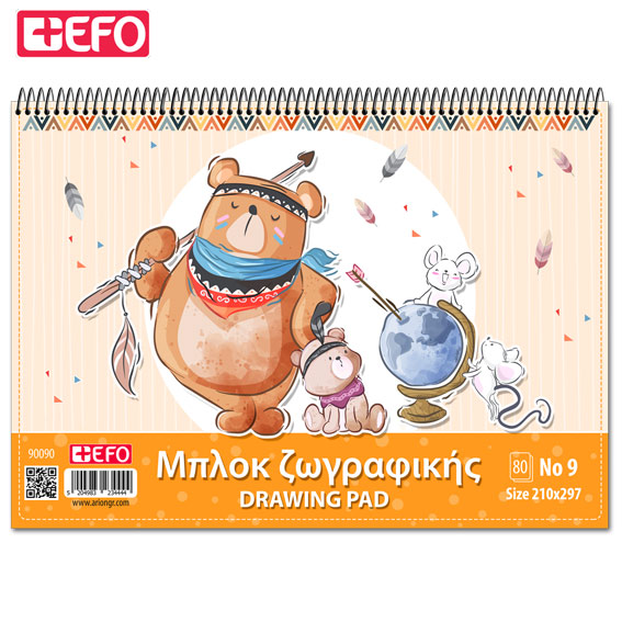 +Efo Μπλοκ Ζωγραφικής Α4 Νο9 80 φύλλα Cartoon