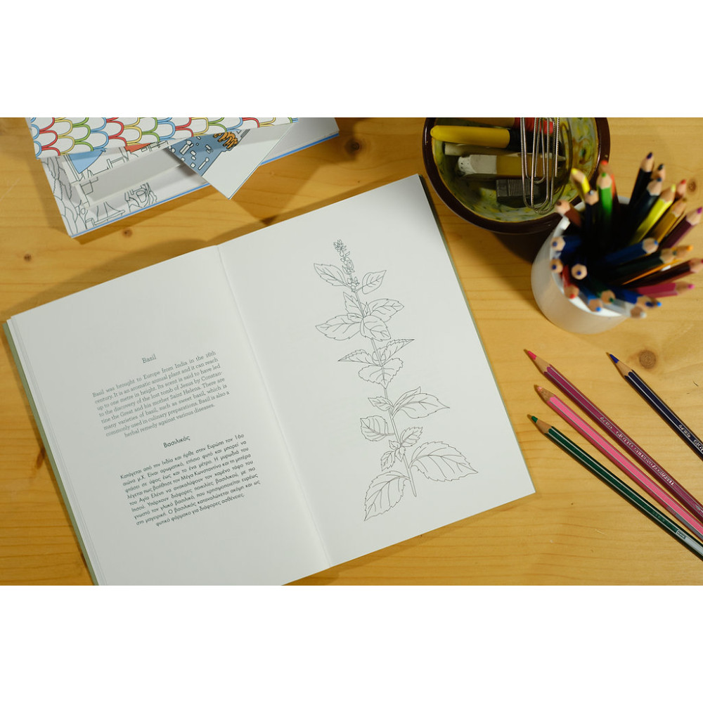 Colour & Learn Series: The Greek Herbs - Colouring Book