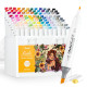 Ohuhu Kaala Σετ 108 Μαρκαδόρων Αλκοόλης Dual Tips - 108 Colors