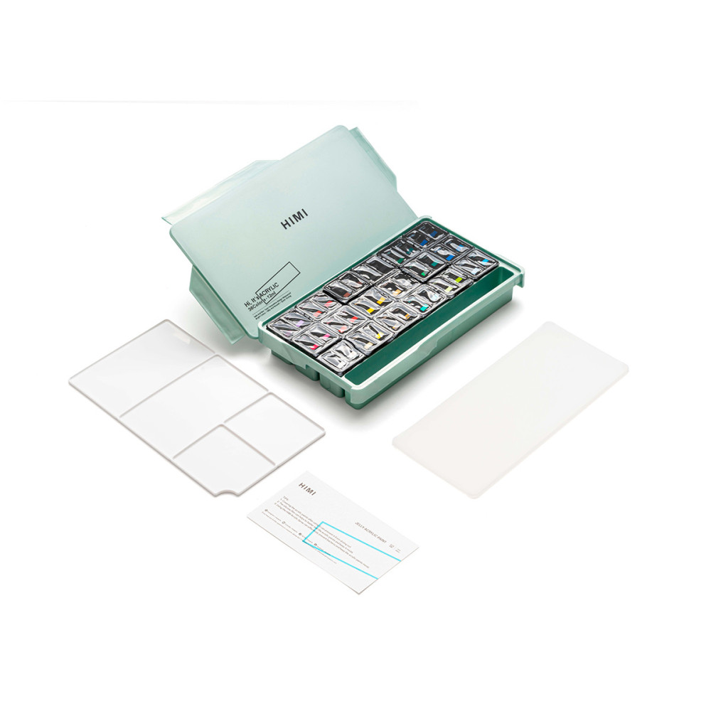 HIMI Twin Cup Jelly Acrylic Σετ 36 Χρωμάτων Pearl Green Case