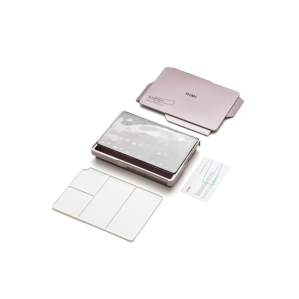 HIMI Twin Cup Jelly Acrylic Σετ 48 Χρωμάτων Pearl Pink Case