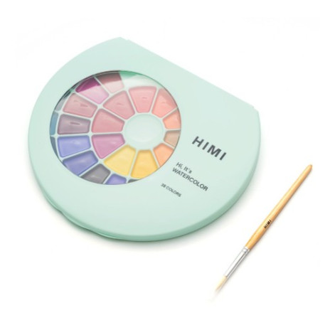 HIMI Semi - Moist Watercolour Σετ 38 Χρωμάτων Green Case