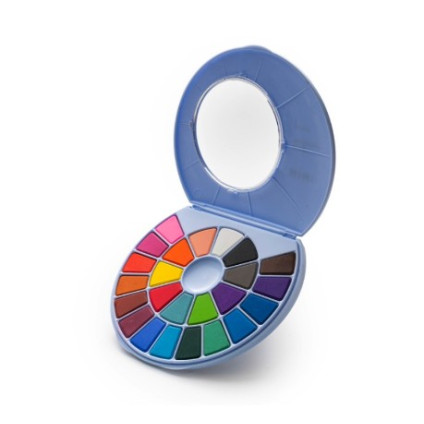 HIMI Watercolour Paint Pan Σετ 24 Χρωμάτων Blue Case