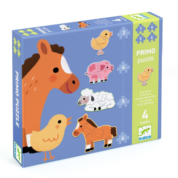 Djeco 4 Puzzle "Ζωάκια Φάρμας"