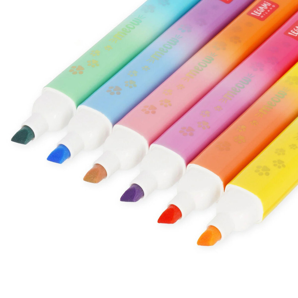 Legami Σετ 6 Διπλών Μαρκαδόρων Υπογράμμισης Meow Highlighter 