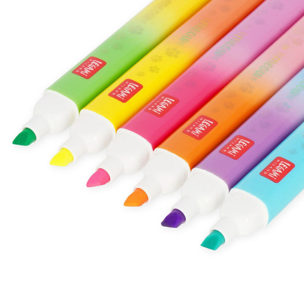 Legami Σετ 6 Διπλών Μαρκαδόρων Υπογράμμισης Meow Highlighter 